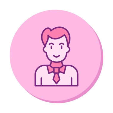 Profesör Web simgesi, vektör illüstrasyonu