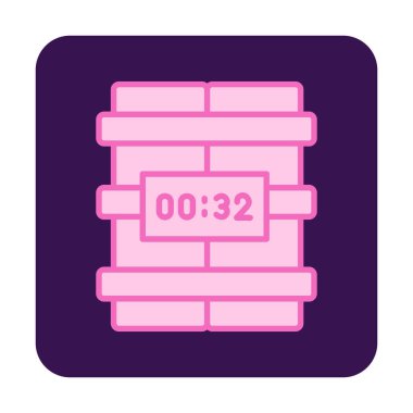 Zaman bombası ikonu vektör illüstrasyonu.