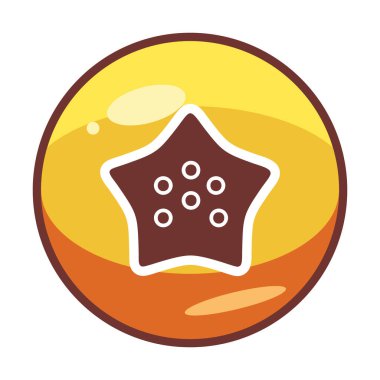 denizyıldızı düz ikon vektör çizimi 