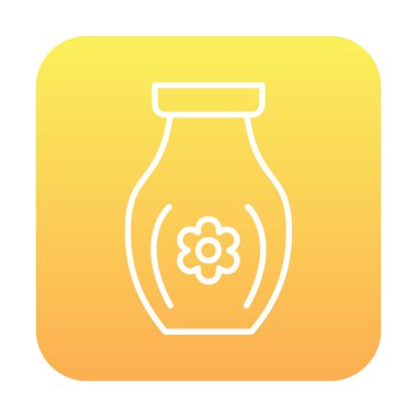 sake in jar simgesi, düz vektör illüstrasyonu