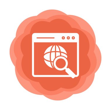 tarayıcı web simgesi, vektör illüstrasyonu 