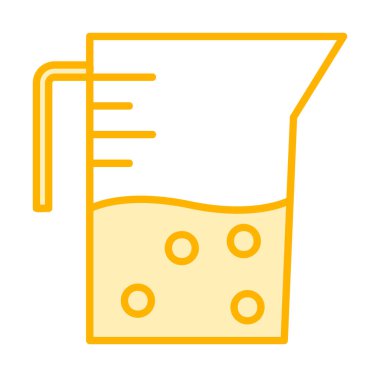 Beaker modern simgesinin vektör illüstrasyonu                          