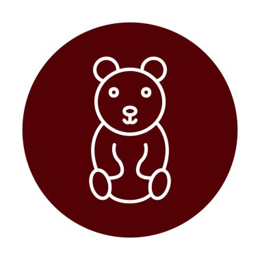  Oyuncak Ayı simgesi vektörü, illüstrasyon