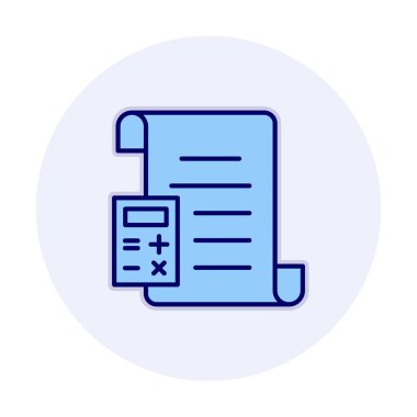 Basit muhasebe simgesi, vektör illüstrasyonu