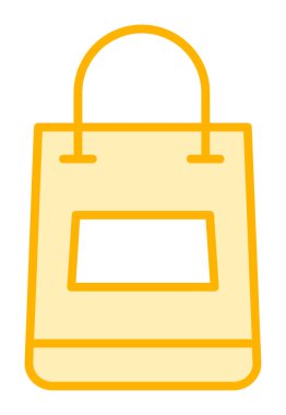 Alışveriş poşeti simgesi, vektör illüstrasyonu basit tasarım