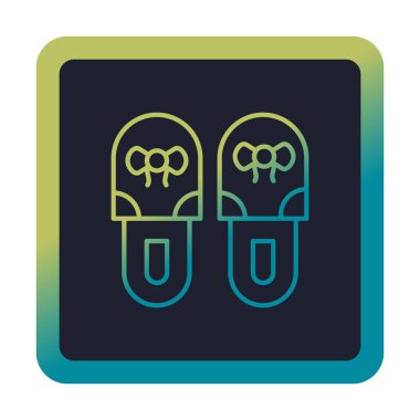 Basit Terlik simgesi, vektör illüstrasyonu