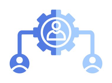 Daire Yönetim simgesi. vektör illüstrasyonu