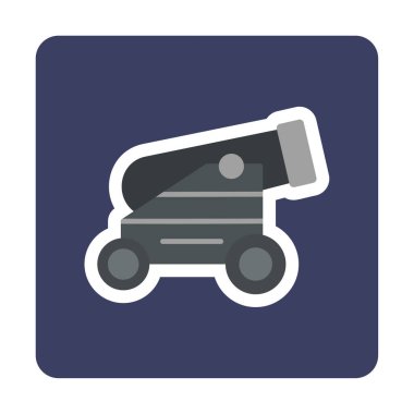 Basit Topçu simgesi, vektör illüstrasyonu