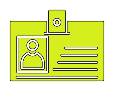 ID kart simgesi vektör illüstrasyonu                                  