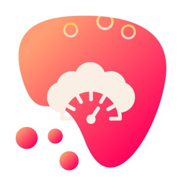  Gösterge düz simgesi, vektör illüstrasyonu 