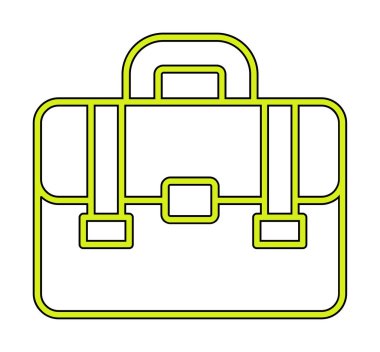 Çanta. Web simgesi basit illüstrasyon  