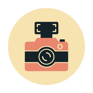 fotoğraf makinesi simgesi, vektör illüstrasyonu