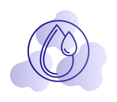 su damlası ağ simgesi, vektör illüstrasyonu 