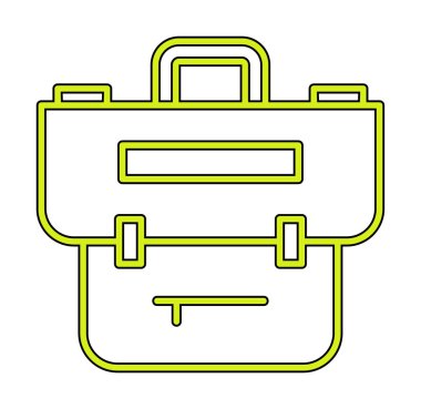 Çanta. Web simgesi basit illüstrasyon  