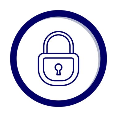 asma kilit web simgesi, vektör illüstrasyonu 