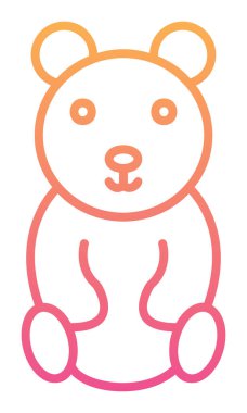  Oyuncak Ayı simgesi vektörü, illüstrasyon