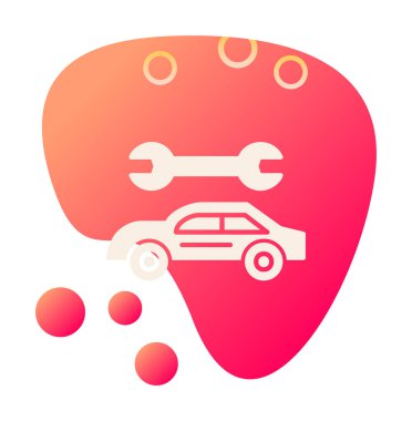 düz basit araba ikon vektör çizimi tasarımı