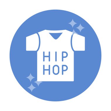 Hip hop metni ve vektör illüstrasyonlu tişört  