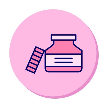 Mürekkep kavanozu simgesinin vektör çizimi 