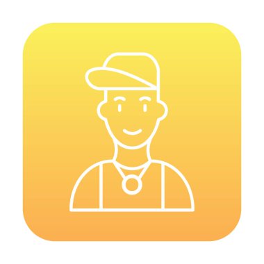 Hip Hop Man ikon vektör illüstrasyonu