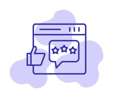 Basit düz geribildirim ikonu vektör çizimi 