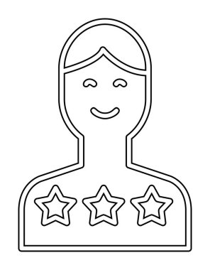 Müşteri memnuniyeti derecelendirme simgesi, vektör illüstrasyonu  