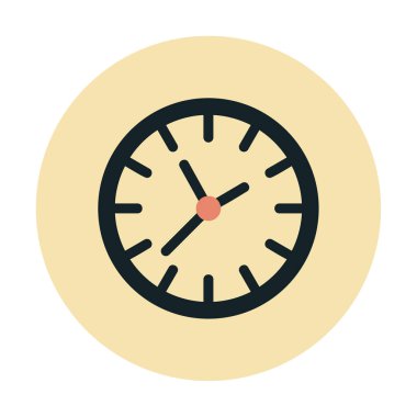 Saat simgesi, vektör illüstrasyonu, zaman simgesi 