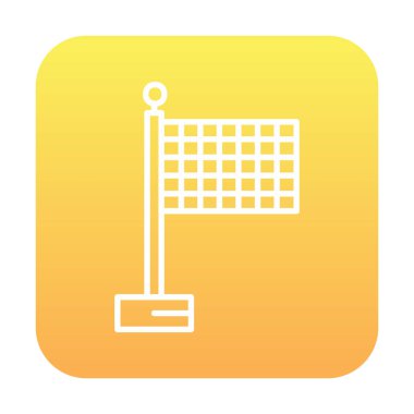 Basit düz bitiş bayrağı simgesi, vektör illüstrasyon tasarımı