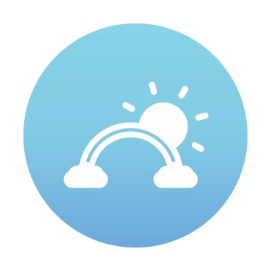 Basit Gökkuşağı simgesi, vektör illüstrasyonu