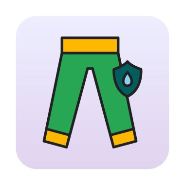 Su geçirmez pantolon ikonu vektör çizimi