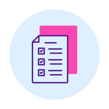 Sınav simgesi vektör illüstrasyonu 