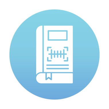 Barkod simgesi olan kitabın vektör illüstrasyonu  