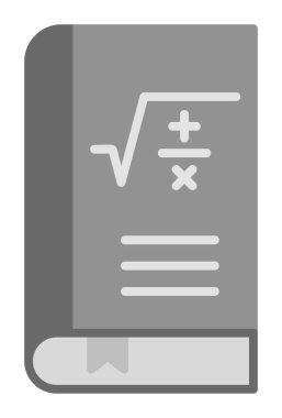 Matematik kitabı. Web simgesi basit illüstrasyon                         