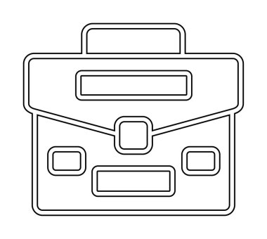 Çanta. Web simgesi basit illüstrasyon  