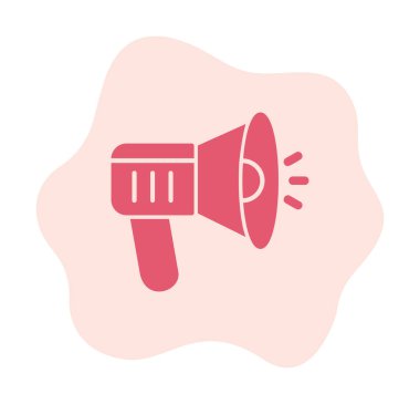 megafon ikonu. Hoparlör vektör illüstrasyonu. düz dizayn