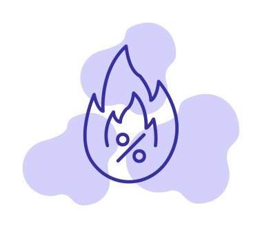 Hot Sale ikon vektör illüstrasyon tasarımı ile basit düz ateş