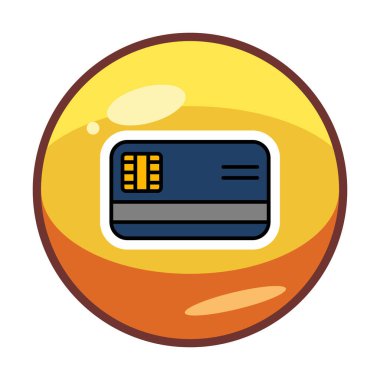 Kredi kartı simgesi, vektör illüstrasyonu basit tasarım