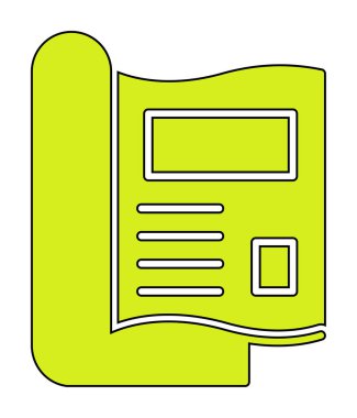 dergi simgesi, vektör illüstrasyonu basit tasarım