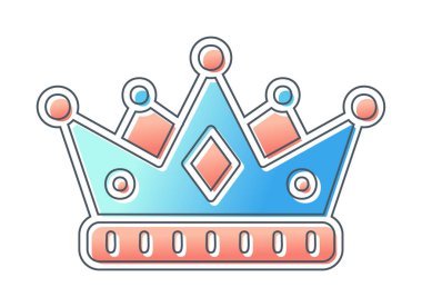 Taç düz simge vektör çizim