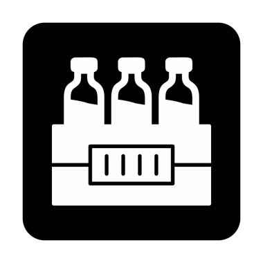 Su şişeleri. Web simgesi basit illüstrasyon 