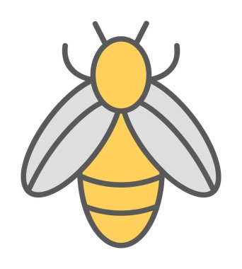 Şirin Arı simgesi, vektör çizim        