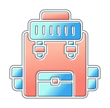 Askeri Sırt Çantası vektör çizimi