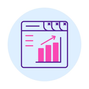 büyüme grafik simgesini, vektör çizim