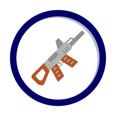 Makine Tüfeği vektör illüstrasyonu