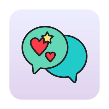 Basit konuşma balonu simgesi, vektör illüstrasyonu