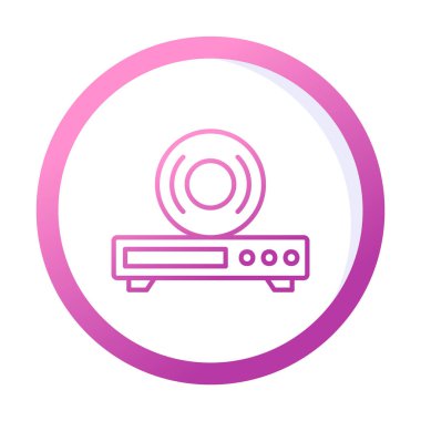 CD çalar simge vektör çizim