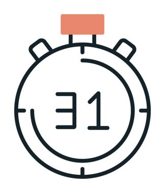 Basit kronometre vektör illüstrasyonu