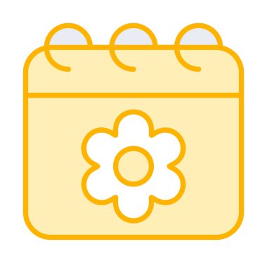 Sakura tarih simgesi, vektör çizimi 