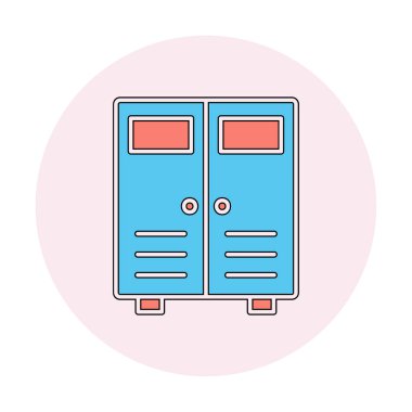 Lockers web simgesi, vektör illüstrasyonu                