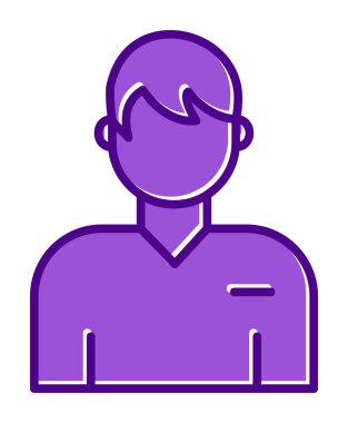 Erkek kullanıcı simgesi. Vektör çizim